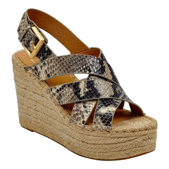 Marc Fisher Wedges
Espadrille Snake Print Leather
Platform Mlalenni - Picture 1 of 12